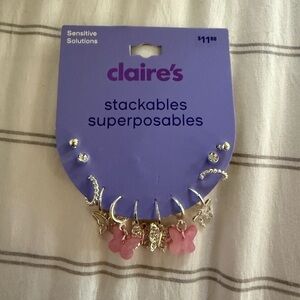 Claire's Pink and Silver Hair Accessories Set
